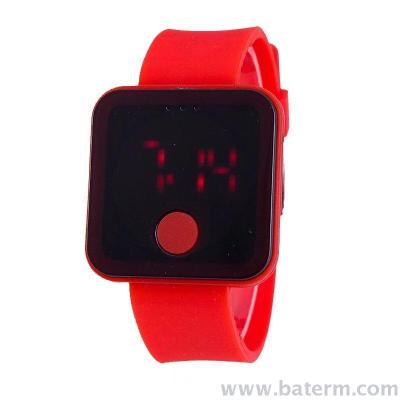 Factory direct selling candy-colored square led watch of male and female watches