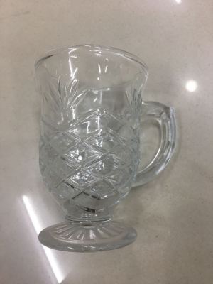 Striped Glass Mug Handle