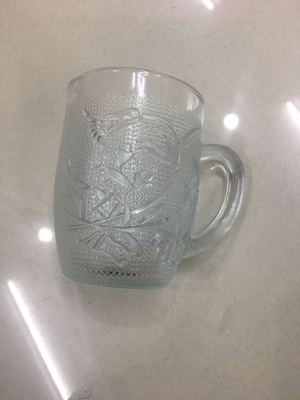 Frosted Glass Small Handle Cup
