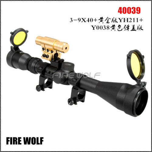 40039 3-9x40 + Gold Edition Yh211 Set Integrated Aiming at Telescopic Sight