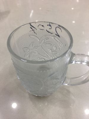 Frosted Glass Mug Handle