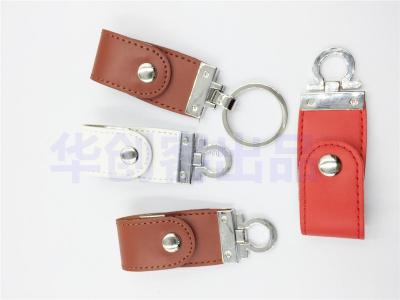 Professional leather holster gifts U disk factory customized color leather udisk embossing LOGO