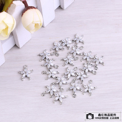 Handmade DIY Eardrop Jewelry Accessories Alloy Zircon Hair Accessories Necklace Small Pendant