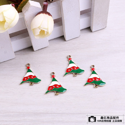 DIY accessories alloy dripping oil Christmas pendant hair ornaments earrings pendant
