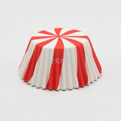 Export foreign trade new baking cupcake cake with red and white striped cupcakes