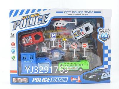 Police car set (taxi) engineering taxi suit