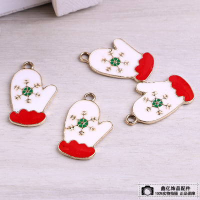 Christmas series shape earrings diy accessories drop oil alloy pendant small pendant homemade earring materials
