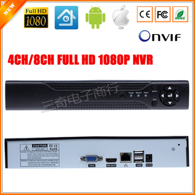 Motion Detection ONVIF CCTV NVR for IP Camera Full 1080P H.264 HDMI Output 4CH  Surveillance System NVR 4Channel