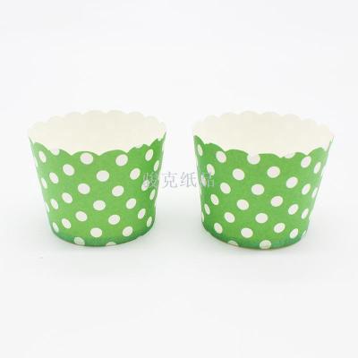 Green base polka dot grid-shaped baking mechanism cupcake cupcake topper cupcake cupcake torte