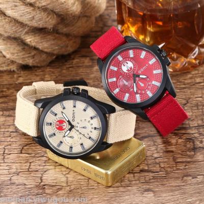 Fashion trend men's canvas belt sells student watches