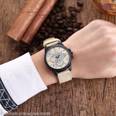 Factory direct sale of taobao canvas belt square men's watch