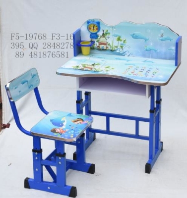 Children study desk household desk writing desk chair set primary school desk simple desk chair can rise and fall combination