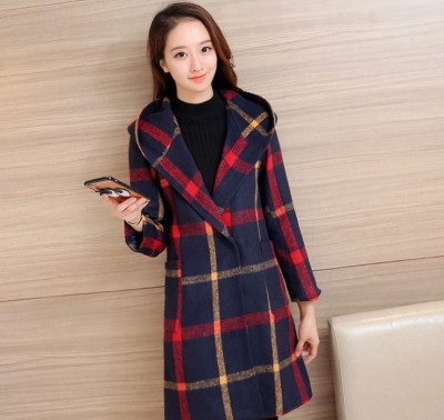 Woollen cloth jacket women's wear plaid hair ball fads