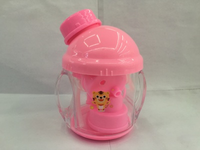 Five-in-one cartoon printed baby water cup with handle children's water cup.