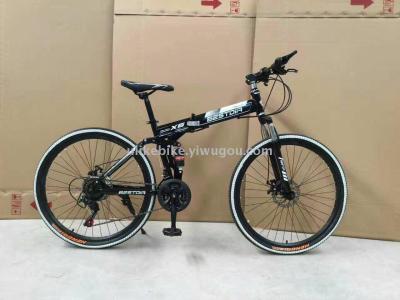 Bike 26 \"21 - speed mountain bike high carbon steel folding shock absorber with a new bike factory direct sales