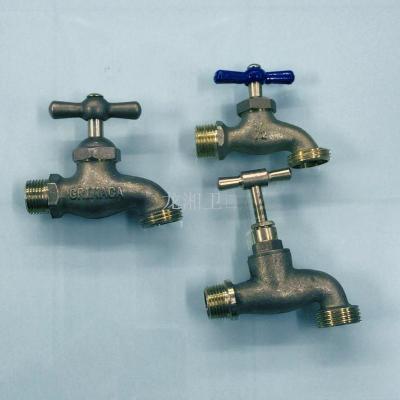 Factory outlet export South American brass single cold water washing machine one-word handle of the water nozzle