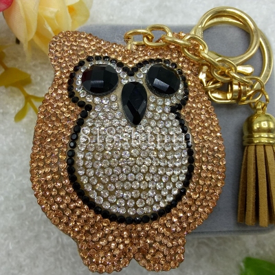 Hot diamond bag pendant Hot diamond key ring fringe key ring fringe key pendant owl pendant