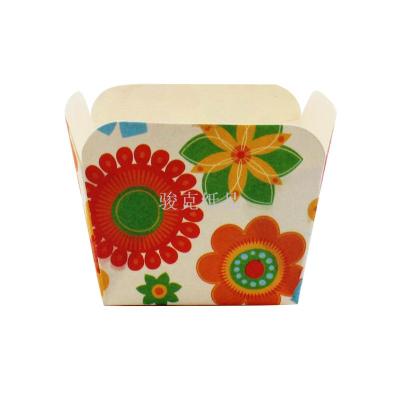 The party can customize the green cake cup square cup party