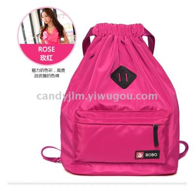 Korean new state ulzzang backpack 0 light travel exercise nylon bundle pockets