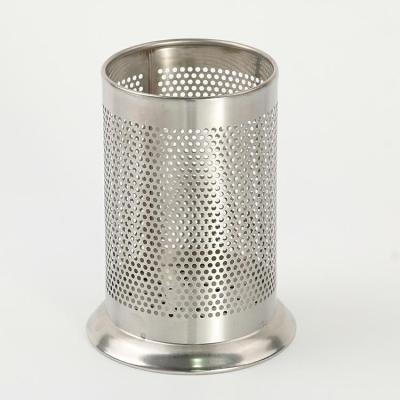 Stainless steel round chopsticks barrel knife and fork, bucket and water table kitchen chopsticks container basket
