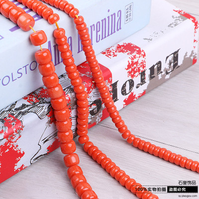Imitation red coral scattered beads of beads and beads of beads DIY beads accessories