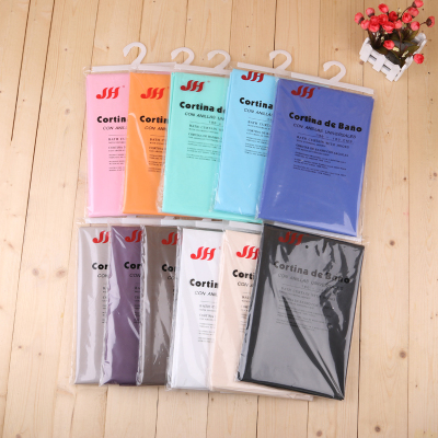 Jia hao daily use fashion new bathroom with the construction of a waterproof shower curtain plain color hanging curtain
