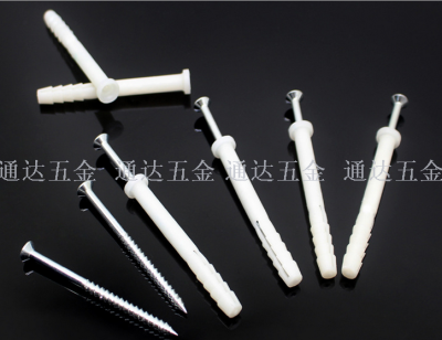 Supporting connector of plastic pull screw expansion pipe