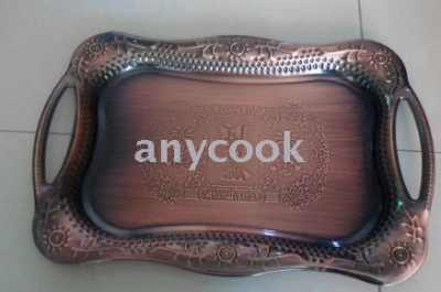 Dalebrook stainless steel plated bronze tray, black tea tray, fruit tray tray