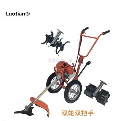 Yiwu green tian new hand push type lawn mower double handle