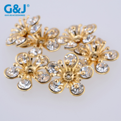 Set drill drop oil flower copper bottom hole hand sewing drop oil flower color can be customized clothing accessories