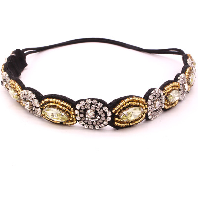 Factory direct sale of European and American fashion hand and diamond crystal headband hair band hair accessories