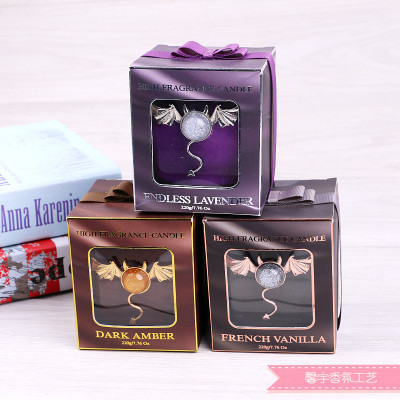 This Fashionable personality aromatherapy candle glass gift box set romantic fragrance smoke-free