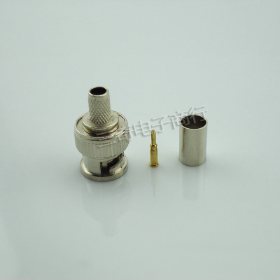 3 In 1 Cctv Camera Coupler Crimp Connector Bnc Male Bnc Connector To Coax Rg59 Connector Cable Accessories