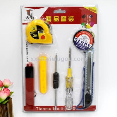 TM electrical tape 6 - piece multi - use hardware tools set 10 yuan store supplies