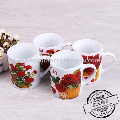 Rose ceramic mug mug ladies' mug