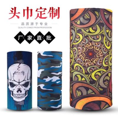 Seamless outdoor skeleton multi-functional multi-purpose cycling sun protection sports scarf magic customized logo