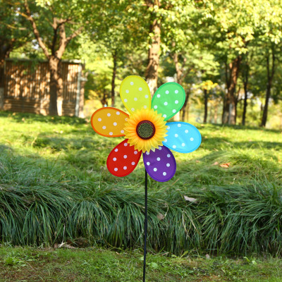 Single layer wave point heliotrope windmill decorative windmill photography props is suing toys