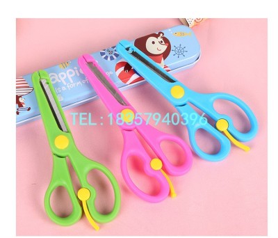 2013 south Korean children safety spring manual scissors kindergarten cartoon fun DTY scissors