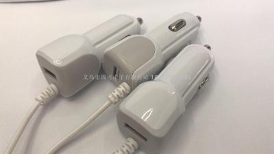 USB car charger spring cord with cable mobile phone car charger car charger