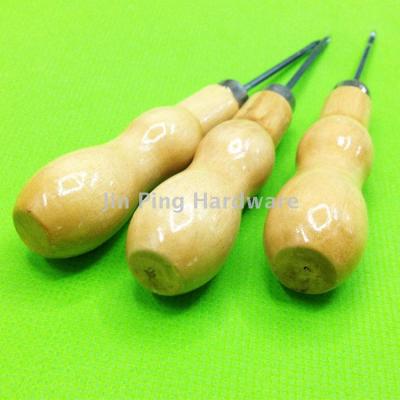 Zhejiang factory direct sales double - gourd wooden handle taper round hole hook drill