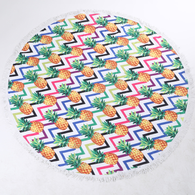 The factory sells the shawl round beach mat with thick carpet cloth.