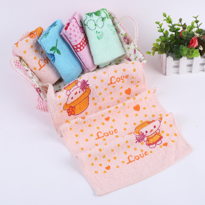Factory direct print cartoon towel household face towel soft absorb water.