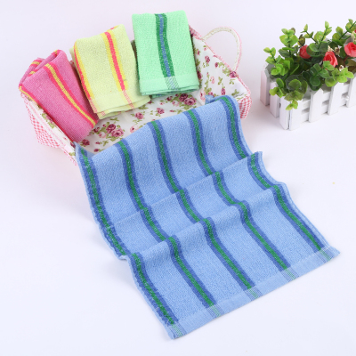 Manufacturer direct selling vertical stripe cotton terry towels face towel lovers household face towel.