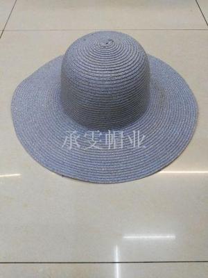 Japanese summer new large bow sun hat women summer holiday sun block beach cap collapsible straw hat