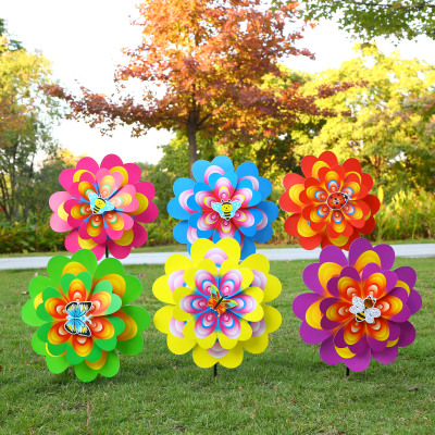PVC peacock flower model windmill indoor and outdoor decoration windmill manufacturers direct selling