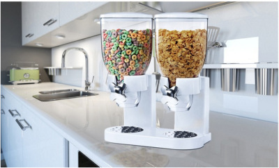 TV double head cereal machine cereal barrel food can double cup separator