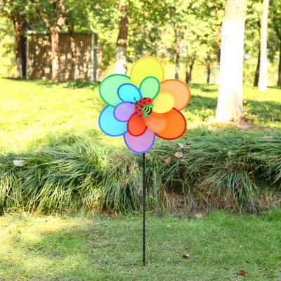 Double round leaf fashionable windmill kindergarten decoration decoration decoration windmill shooting props