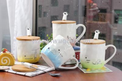 ceramics cat mug milk cup coffee .