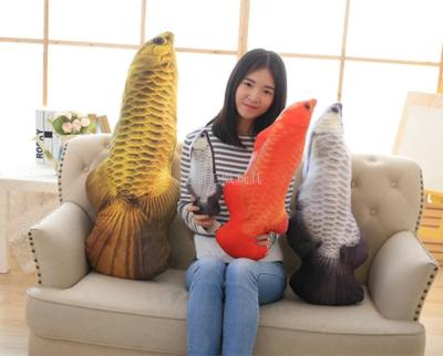 Simulation creative 3 d golden arowana pillow plush toys