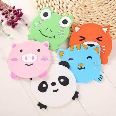 Creative cartoon PVC high quality coasters soft plastic tourist souvenirs